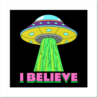 Trippy Alien Abduction Posters and Art